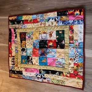 Handmade 16"×20" quilted doll blanket